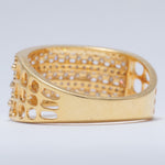 Load image into Gallery viewer, Eternity Diamond Ring, 14k Solid Gold, Wide Wedding Band, Pave Setting Broad Ring, Natural Diamonds, Cocktail Statement Band, Gift For Her
