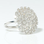 Load image into Gallery viewer, Starburst Dome Diamond Ring, 14k Solid Gold, Natural Diamonds, Statement Flower Ring, Cluster Sphere Cocktail Ring, Bridal Wedding Jewelry
