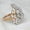 Load image into Gallery viewer, Leaves Cluster Diamond Ring, 14k Solid Gold, Natural Diamonds, Bridal Floral Jewelry, Cocktail Diamond Ring, Statement Jewelry, Gift For Her
