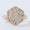 Load image into Gallery viewer, Hexagonal Halo Diamond Ring, 14k Solid Gold, Natural Diamonds, Cocktail Cluster Ring, Statement Bridal Jewelry, Geometric Ring, Gift For Her
