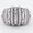 Load image into Gallery viewer, Dome Band Diamond Ring, 14k Solid Gold Ring, Baguette and Round Natural Diamonds, Half Eternity Band, Wide Cocktail Ring, Gift For Her
