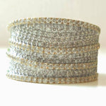 Load image into Gallery viewer, Wide Eternity Band, 14k Solid Gold, Bold Statement Cocktail Band, Natural Diamonds, Iced Out Micro Pave Ring, Two Tone Ring, Gift for her
