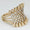 Load image into Gallery viewer, Crown Diamond Ring, 14k Solid Gold, Natural Diamonds, Pear Drop Broad Cocktail Ring, Bridal Jewelry, Statement Jewelry, Gift For Her
