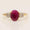 Load image into Gallery viewer, Oval Ruby Diamond Ring, 14k Solid Gold, Natural Diamonds, Cocktail Ring, Three Stone Gemstone Jewelry, Statement Ring, Bridal Jewelry
