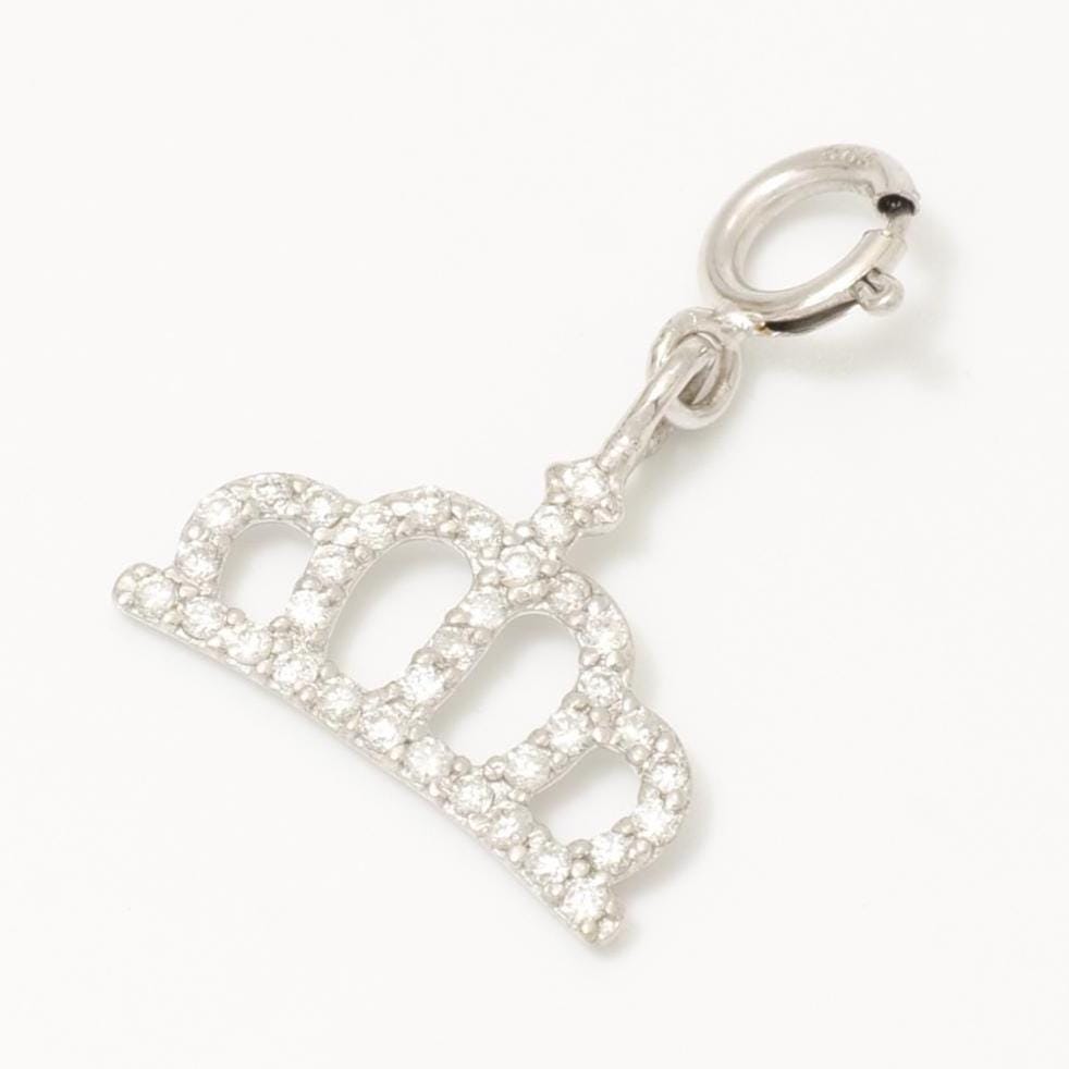 Crown Diamond Charm, 14k Solid Gold, Natural Diamonds, Queen Layering Necklace, Minimal King Everyday Pendant, Ready To Ship