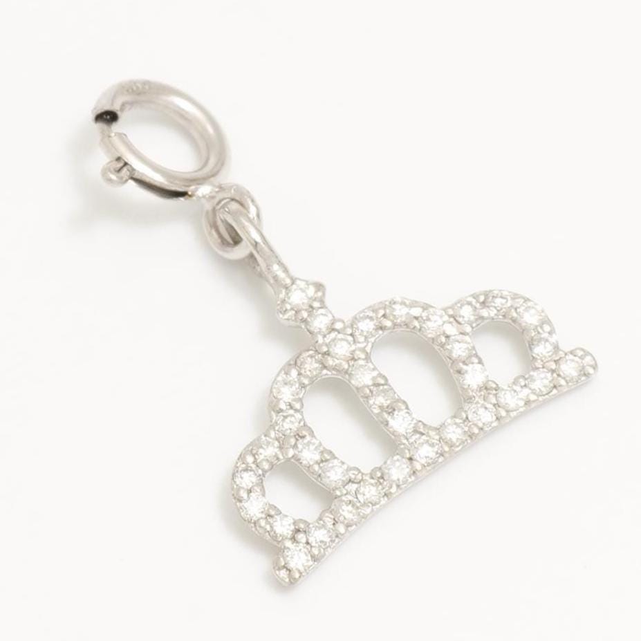 Crown Diamond Charm, 14k Solid Gold, Natural Diamonds, Queen Layering Necklace, Minimal King Everyday Pendant, Ready To Ship