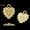 Load image into Gallery viewer, Heartburst Medallion Diamond Charm, 14k Solid Gold, Natural Diamonds, Dual Tone Layering Necklace, Everyday Pendant, Ready To Ship
