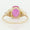 Load image into Gallery viewer, Oval Ruby Diamond Ring, 14k Solid Gold, Natural Diamonds, Gemstone Bridal Ring, Three Stone Cluster Jewelry, Ready To Ship, HRD Certified

