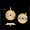 Load image into Gallery viewer, Evil Eye Medallion Diamond Charm Pendant, 14k Solid Gold, Natural Diamonds, Gemstone Layering Necklace, Ready To Ship, Certified Jewelry
