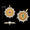 Load image into Gallery viewer, Sunburst Medallion Charm, 14k Solid Gold, Natural Diamond, Layering Pendant, Dual Tone Gemstone Necklace, Ready To Ship, Certified Jewelry
