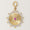 Load image into Gallery viewer, Sunburst Medallion Charm, 14k Solid Gold, Natural Diamond, Layering Pendant, Dual Tone Gemstone Necklace, Ready To Ship, Certified Jewelry
