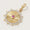 Load image into Gallery viewer, Sunburst Medallion Charm, 14k Solid Gold, Natural Diamond, Layering Pendant, Dual Tone Gemstone Necklace, Ready To Ship, Certified Jewelry
