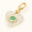 Load image into Gallery viewer, Emerald Heart Diamond Charm, 14k Solid Gold, Natural Diamond, Everyday Pendant, Minimal Gemstone Necklace, Ready To Ship, Certified Jewelry
