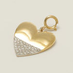 Load image into Gallery viewer, Heart Diamond Charm Pendant, 14k Solid Gold, Natural Diamonds, Everyday Layering, Minimalistic Necklace, Ready To Ship, Certified Jewelry
