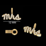 Load image into Gallery viewer, Mrs Script Diamond Charm Pendant, 14k Solid Gold, Natural Diamond, Personalized Layering Minimal Necklace, Ready To Ship, Certified Jewelry
