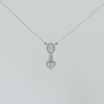 Load image into Gallery viewer, Oval Heart Drop Pendant Necklace, 14k Solid Gold, Natural Diamonds, Layering Pendant, Bridal Wedding Necklace, Certified Jewelry
