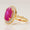 Load image into Gallery viewer, Oval Ruby Double Halo Diamond Ring, 14k Solid Gold, Natural Diamond, Cocktail Gemstone Jewelry, Statement Ring, Ready To Ship, IGI Certified
