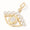 Load image into Gallery viewer, Evil Eye Diamond Charm, 14k Solid Gold, Natural Diamonds, Illusion Set Everyday Pendant, Dual Tone Layering Necklace, Ready To Ship
