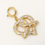 Load image into Gallery viewer, Pretzel Heart Diamond Charm, 14k Solid Gold, Natural Diamond, Everyday Layering Jewelry, Minimal Necklace, Ready To Ship, Certified Jewelry
