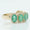 Load image into Gallery viewer, Oval Emerald Halo Diamond Ring, 14k Solid Gold, Natural Diamonds, Gemstone Stacking Ring, Five Stone Eternity Band, Certified Jewelry
