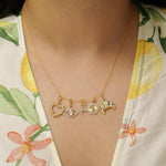 Load image into Gallery viewer, Sunburst Medallion Charm, 14k Solid Gold, Natural Diamond, Layering Pendant, Dual Tone Gemstone Necklace, Ready To Ship, Certified Jewelry
