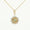Load image into Gallery viewer, Sunburst Medallion Charm, 14k Solid Gold, Natural Diamond, Layering Pendant, Dual Tone Gemstone Necklace, Ready To Ship, Certified Jewelry
