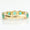 Load image into Gallery viewer, Emerald Diamond Ring, 14k Solid Gold, Natural Diamonds, Gemstone Stacking Ring, Half Eternity Band, Supporting Band, Certified Jewelry
