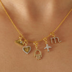 Load image into Gallery viewer, Airplane Diamond Charm, 14k Solid Gold, Natural Diamonds, Traveler Layering Pendant, Dual Tone Necklace, Ready To Ship, Certified Jewelry
