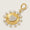 Load image into Gallery viewer, Heart Medallion Bezel Charm, 14k Solid Gold, Natural Diamond, Layering Pendant, Two Tone Sunburst Necklace, Ready To Ship, Certified Jewelry
