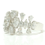 Load image into Gallery viewer, Cluster Floral Fancy Diamond Ring, 14k Solid Gold, Natural Diamonds, Marquise Pear Cut Design, Cocktail Statement Ring, Certified Jewelry
