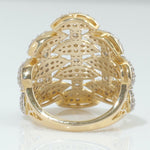 Load image into Gallery viewer, Marquise Cluster Diamond Band Ring, 14k Solid Gold, Natural Diamonds, Wide Cocktail Jewelry, Pave Statement Ring, Certifeid Jewelry
