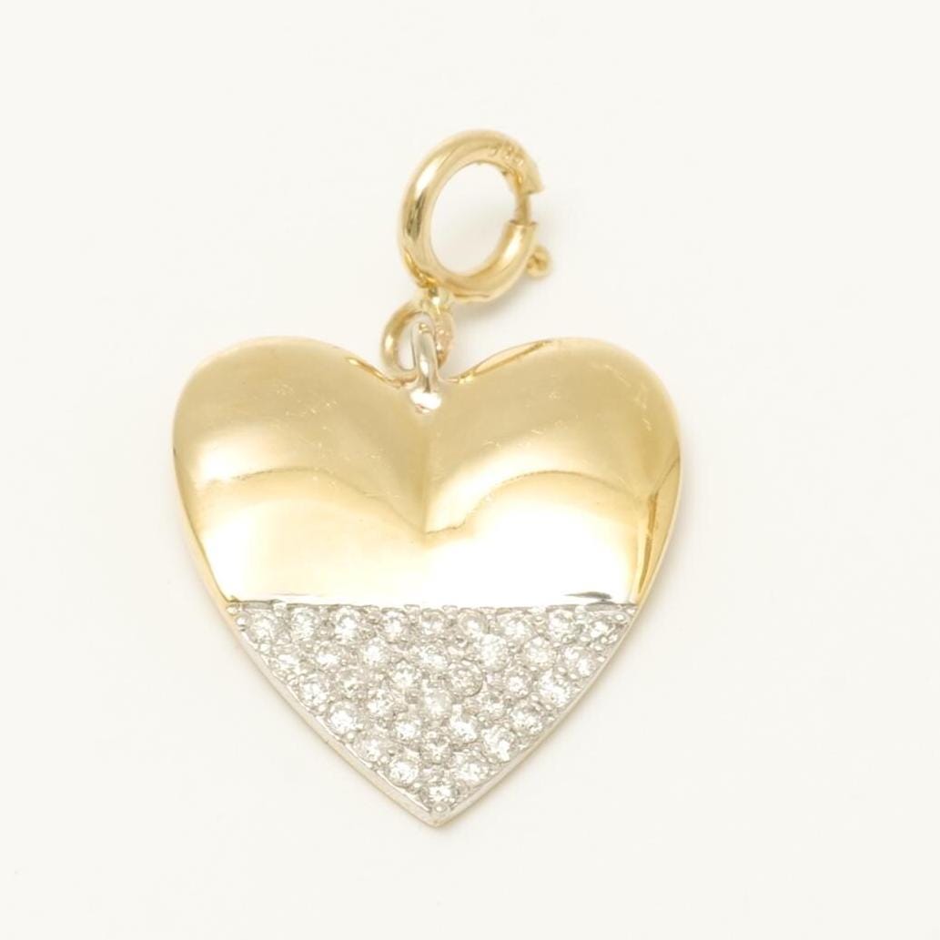 Heart Diamond Charm Pendant, 14k Solid Gold, Natural Diamonds, Everyday Layering, Minimalistic Necklace, Ready To Ship, Certified Jewelry