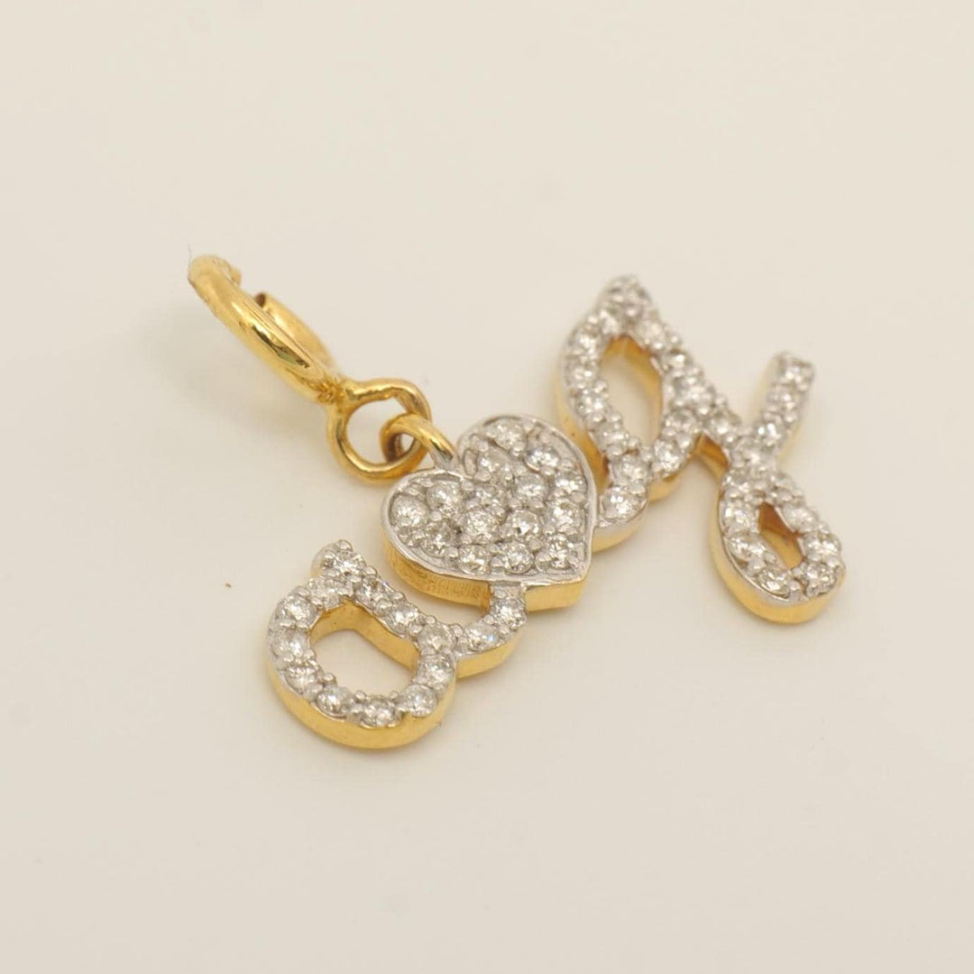 Letter Heart Diamond Charm, 14k Solid Gold, Natural Diamonds, Personalized Pendant, Minimalistic Necklace, Ready To Ship, Certified Jewelry