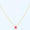 Load image into Gallery viewer, Pear Ruby Halo Diamond Necklace, 14k Solid Gold, Natural Diamonds, Minimalistic Layering Necklace, Everyday Pendant, Certified Jewelry
