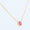 Load image into Gallery viewer, Pear Ruby Halo Diamond Necklace, 14k Solid Gold, Natural Diamonds, Minimalistic Layering Necklace, Everyday Pendant, Certified Jewelry
