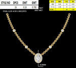 Load image into Gallery viewer, Oval Halo Diamond Necklace, 14k Solid Gold, Natural Diamonds, Layering Minimal Jewelry, Everyday Pendant Necklace, Certified Jewelry
