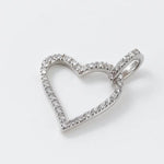 Load image into Gallery viewer, Open Heart Diamond Pendant, 14k Solid Gold, Natural Diamonds, Minimalistic Layering Necklace, Everyday Love Jewelry, Certified Jewelry
