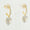 Load image into Gallery viewer, 14k Solid Gold Heart Diamond Drop Earrings: Double Halo Dangle Jewelry

