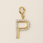 Load image into Gallery viewer, Alphabet Initial Diamond Charm, 14k Solid Gold, Natural Diamond, Everyday Staking Pendant, Letter Necklace, Ready To Ship, Certified Jewelry
