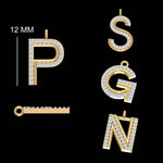 Load image into Gallery viewer, Alphabet Initial Diamond Charm, 14k Solid Gold, Natural Diamond, Everyday Staking Pendant, Letter Necklace, Ready To Ship, Certified Jewelry
