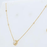 Load image into Gallery viewer, Oval Halo Diamond Necklace, 14k Solid Gold, Natural Diamonds, Layering Minimal Jewelry, Everyday Pendant Necklace, Certified Jewelry
