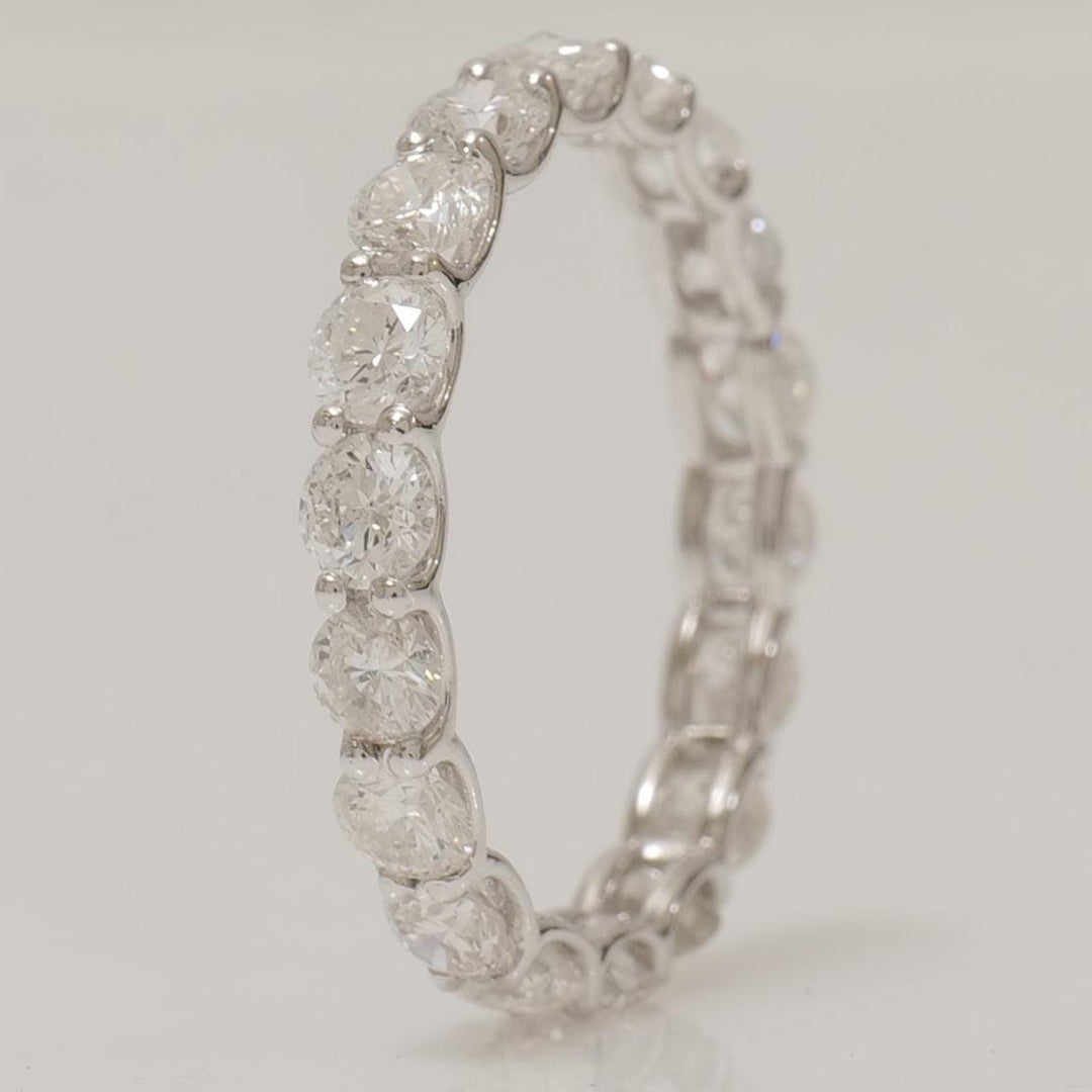 14k Solid Gold Full Eternity Natural Diamond Band: Stackable Wedding Jewelry, Stackable Everyday Ring, Certified Jewelry