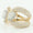 Load image into Gallery viewer, 14k Solid Gold Dual Natural Diamond Ring: Princess &amp; Pear Halo Pavé Cocktail Ring, Certified Jewelry
