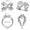 Load image into Gallery viewer, 14k Solid Gold Dual Natural Diamond Ring: Princess &amp; Pear Halo Pavé Cocktail Ring, Certified Jewelry
