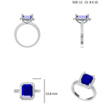 Load image into Gallery viewer, Emerald Halo Diamond Ring: 14k Gold Gemstone Engagement Jewelry
