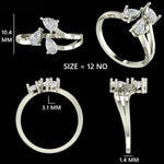 Load image into Gallery viewer, Three Stone Pear Diamond Ring, 14k Solid Gold, Natural Diamonds, Bypass Split Ring, Statement Cocktail Jewellery, Certified Jewelry
