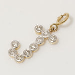 Load image into Gallery viewer, Initial Bezel Diamond Charm ,14k Solid Gold, Natural Diamonds, Letter Stacking Pendant, Minimal Necklace, Ready To Ship, Certified Jewelry
