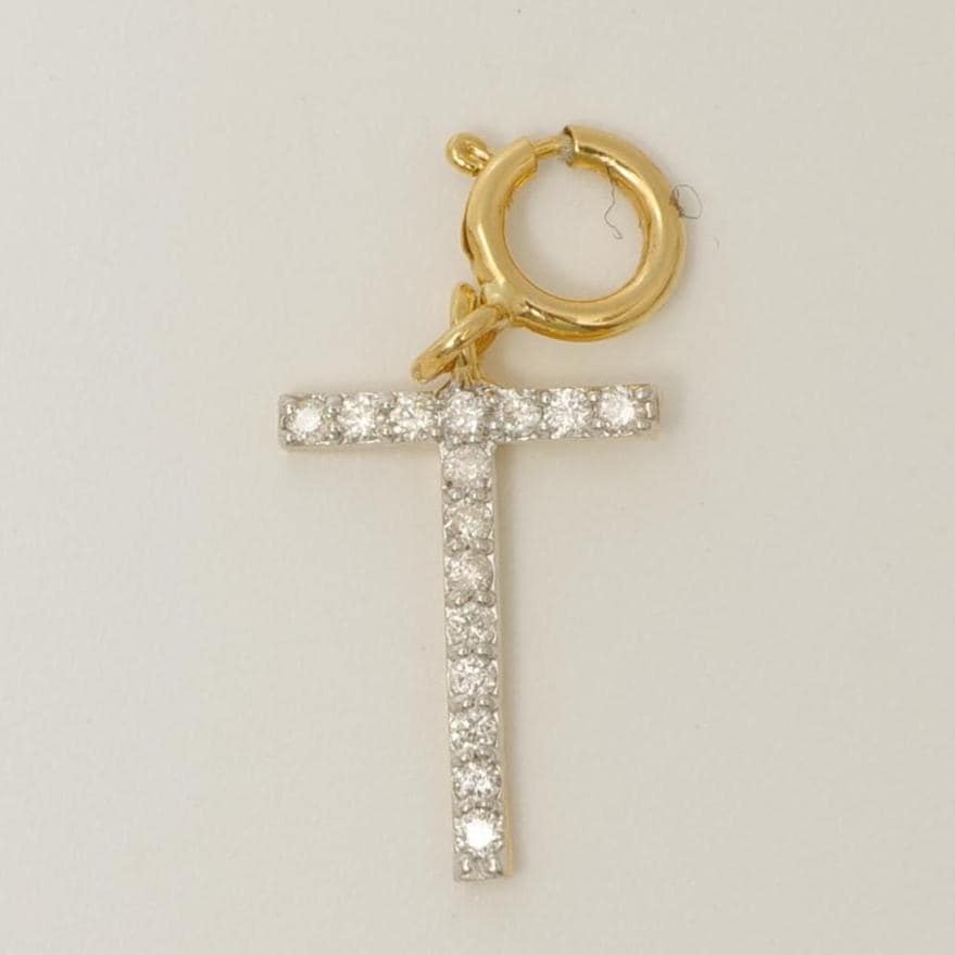 Personalized Initial Diamond Charm, 14k Solid Gold, Natural Diamonds, Layering Pendant, Minimal Necklace, Certified Jewelry