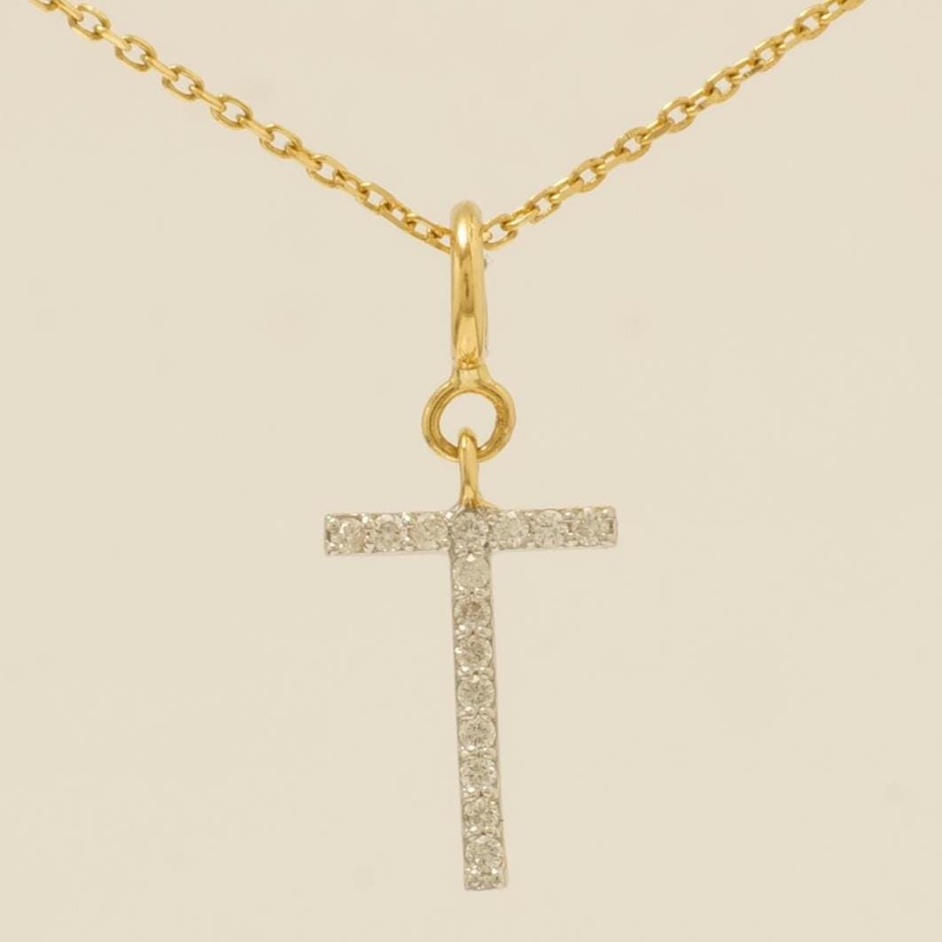 Personalized Initial Diamond Charm ,14k Solid Gold, Natural Diamonds, Layering Pendant, Minimal Necklace, Ready To Ship, Certified Jewelry