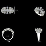 Load image into Gallery viewer, Cluster Floral Fancy Natural Diamond Ring: 14k Solid Gold Marquise Pear Cocktail Jewellery, Certified Jewelry
